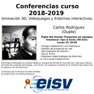 Conferencias EISV. Fight the Horde! Proyectos en equipos freelance: tips & tools. Carlos Rodriguez.