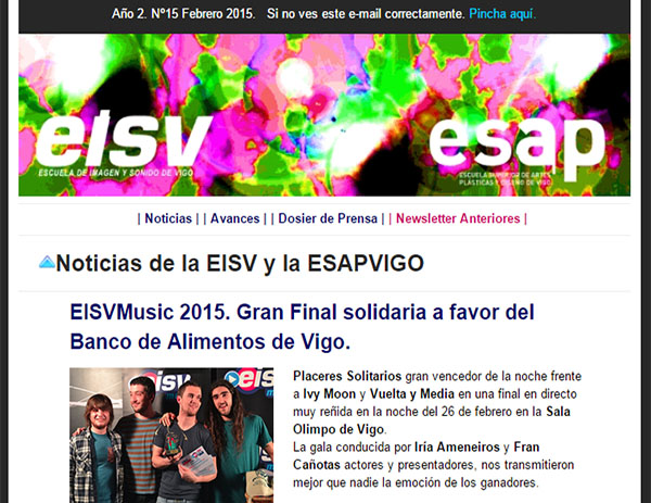 Ir a EISV Newsletter 15 - Febrero de 2015