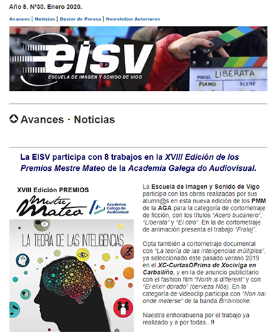Ir a EISV Newsletter 30 Enero de 2020